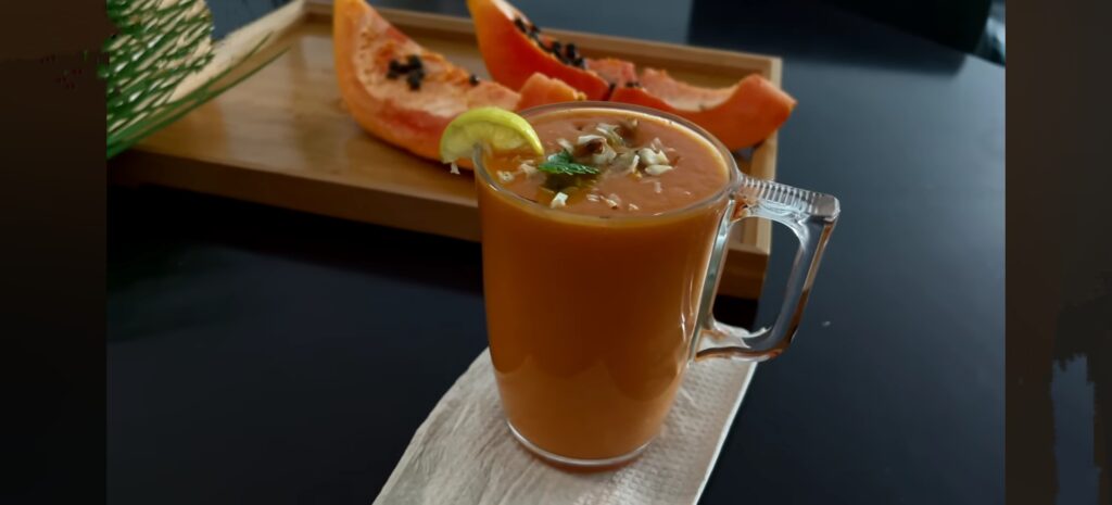 Papaya shake recipe, how to make, easy delicious